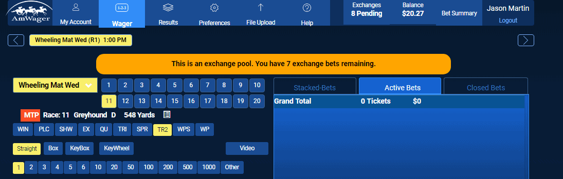 Exchange Pool Wagering